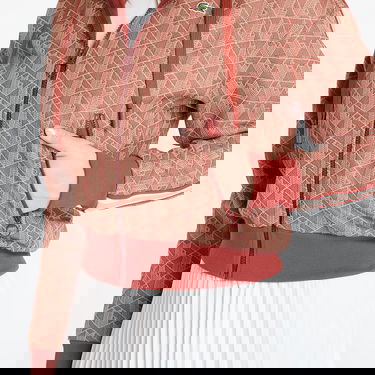 Sweatshirt Lacoste Lacoste Jacquard Cropped Hoodie Orange | SF7606 GTI, 2