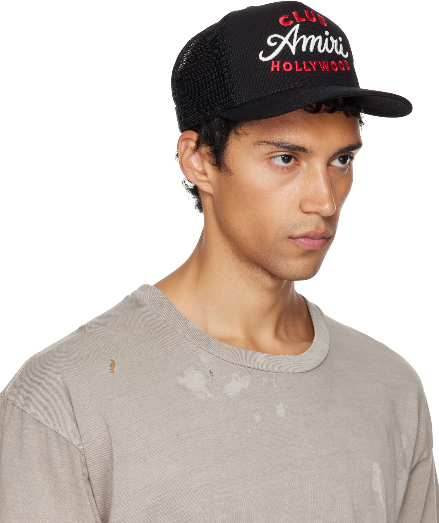 Keps AMIRI AMIRI 'Club' Trucker Cap Svart | AMHATR1036, 1