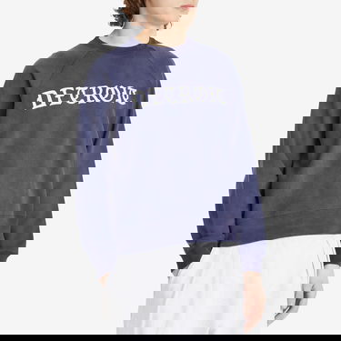 Sweatshirt BEAMS Faded Print Raglan Sweatshirt Blå | 1113-1280-146-79, 2