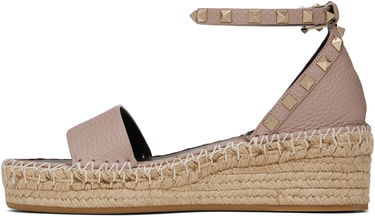 Skovård Valentino Valentino Garavani Double Rockstud Espadrille Wedge Sandals Rosa | 6W2S0HB1VTO, 2