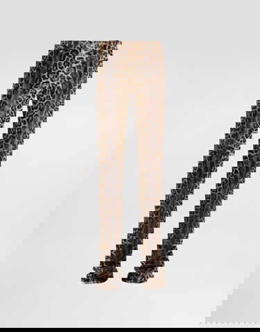 Byxor Dolce & Gabbana Dolce & Gabbana Leopard-Print Calf Hair Trousers Flerfärgad | FTDE8LHULXRS9001, 0