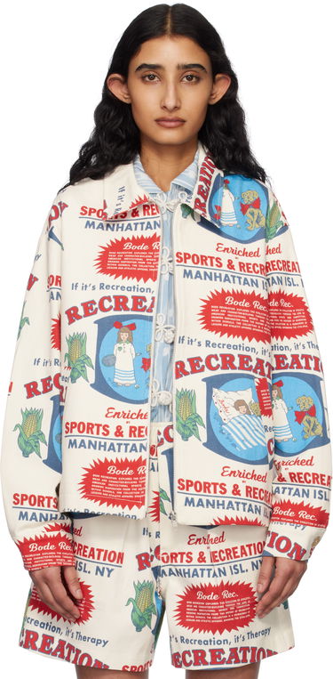 Jacka Bode Bode Enrichment Printed Jacket Vit | MRS25JA015, 0