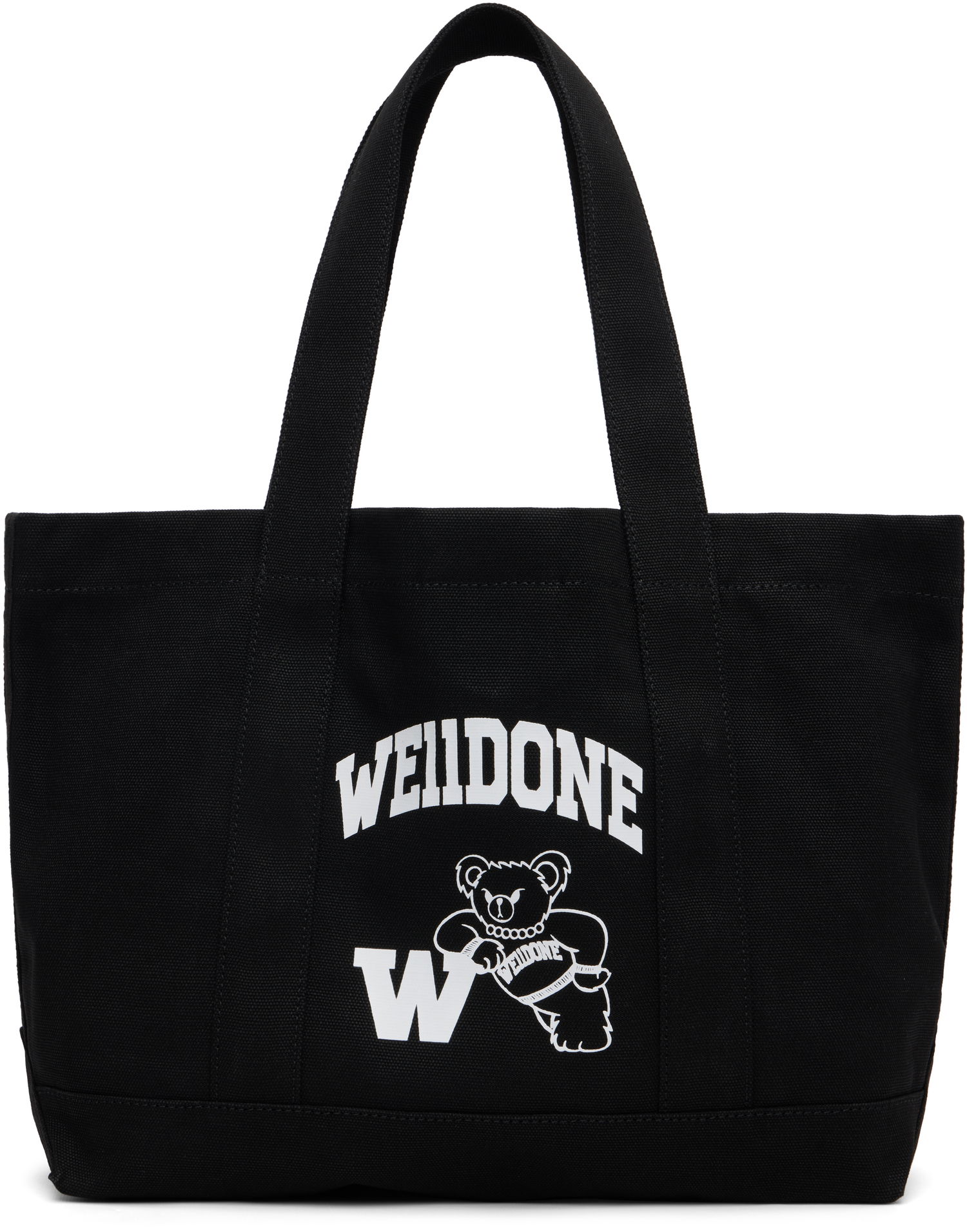 Tygpåse We11done We11done Varsity Canvas Tote Svart | WD-AB2-25-481-U-BK, 0