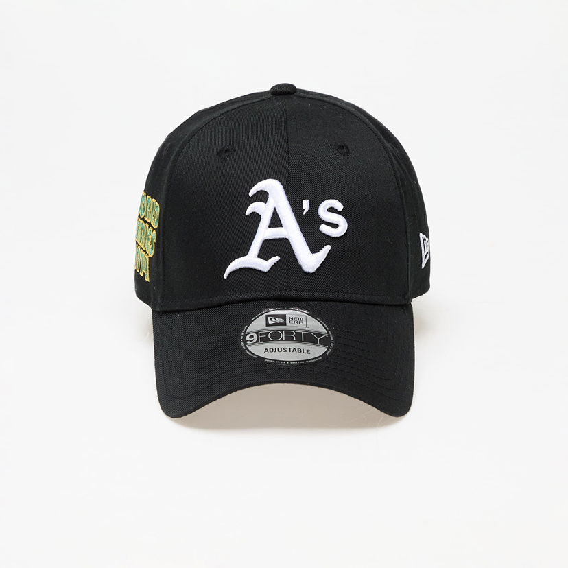 Keps New Era Oakland Athletics World Series Patch 9FORTY Adjustable Cap Svart | 60422519
