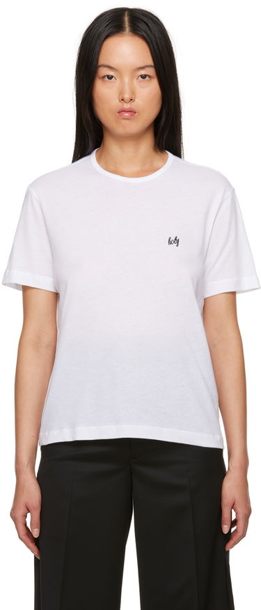 T-shirt Ann Demeulemeester Dagmar Embroidered Logo T-Shirt Vit | 2302-W-JTS02-23-FA206-001, 0