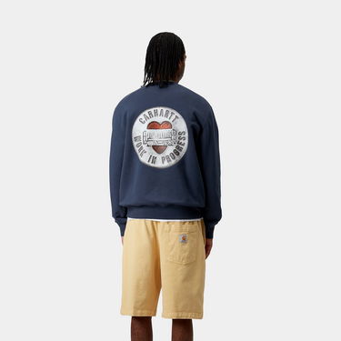 Sweater Carhartt WIP Carhartt WIP Button Sweatshirt Mörkblå | I034730_5, 2