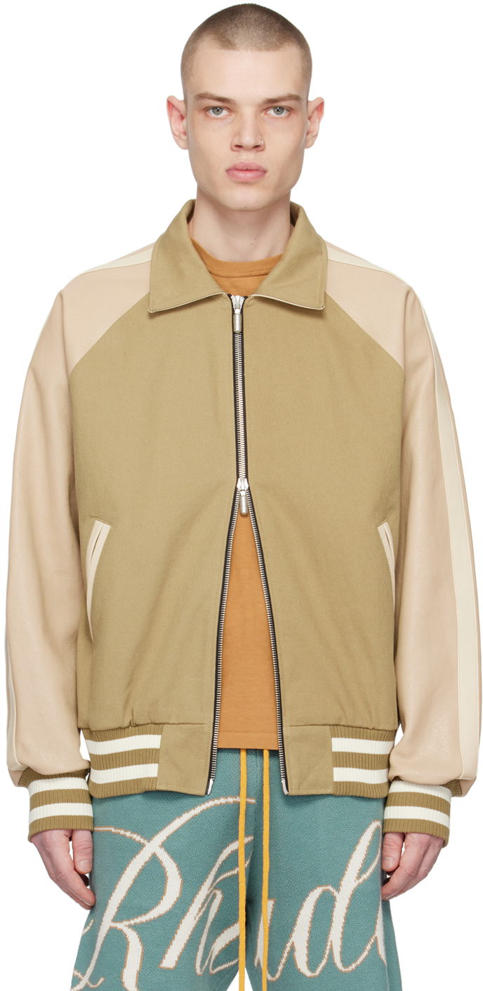 Bomberjacka Rhude Rhude 'Rude Boys' Bomber Jacket Beige | RHSS23JA77012269