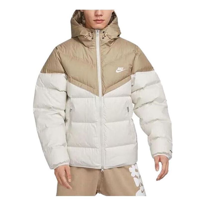 Pufferjacka Nike Hooded Puffer Jacket Beige | FB8178-247