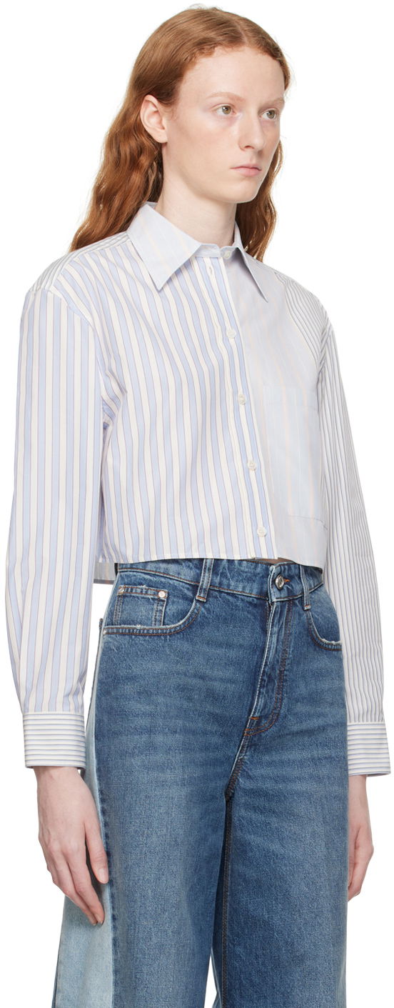 Skjorta Stella McCartney Stella McCartney Striped Cropped Shirt Blå | 6200553CJ303, 1