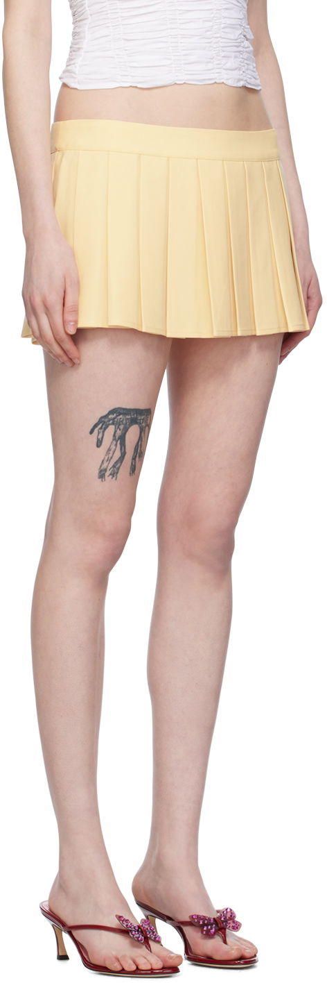 Kjol GUIZIO Guizio Fairfield Pleated Miniskirt Gul | S24304W017, 1