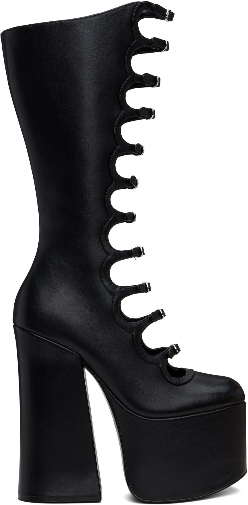 Kläder Marc Jacobs Marc Jacobs 'The Kiki' Platform Knee-High Boots Svart | 3F3FBO001F02