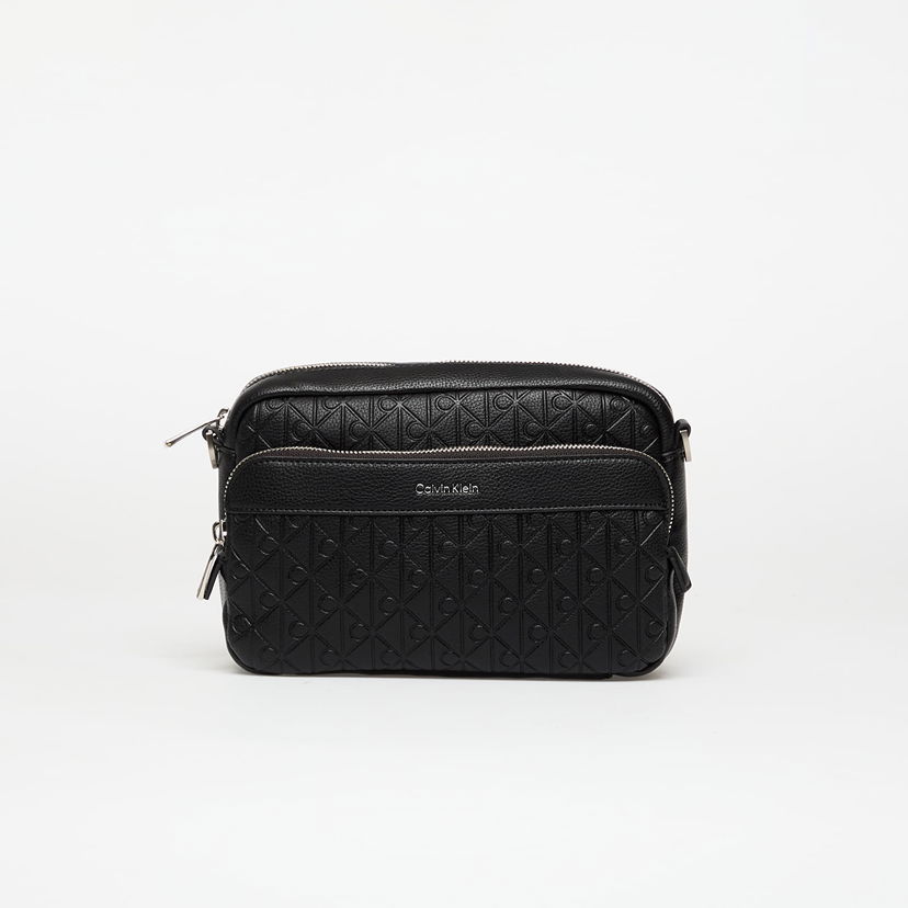 Axelväska CALVIN KLEIN Calvin Klein Emblem Aop Emboss Crossover Bag Svart | LV04D3203G UB1