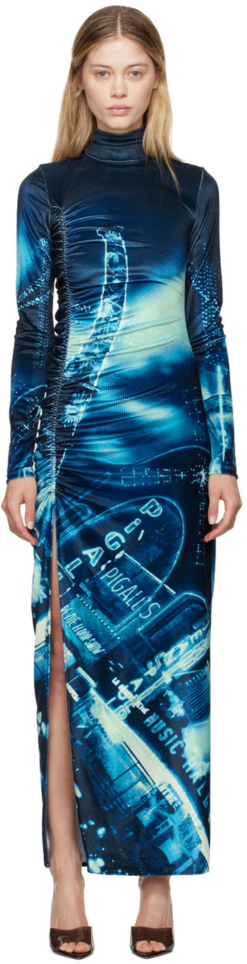Klä Jean Paul Gaultier Gaultier Velvet Maxi Dress Blå | 24/30-F-RO257-J554-59560100, 0