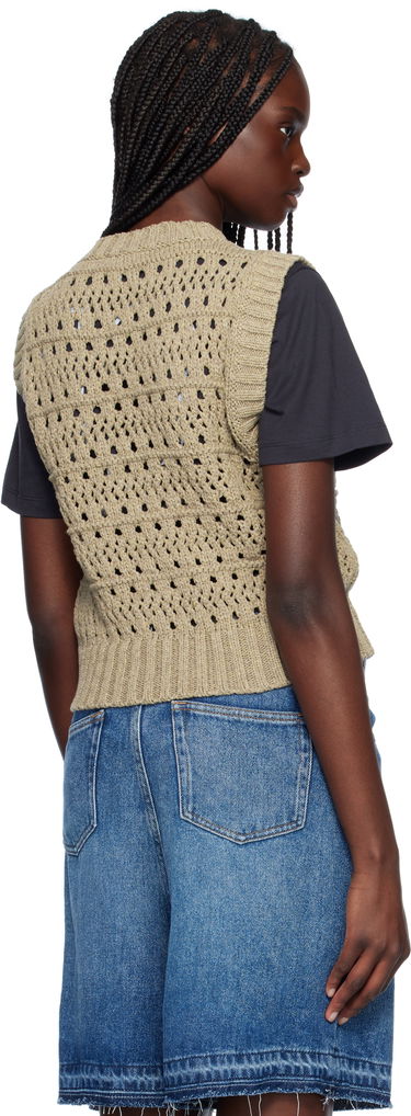 Sweater GANNI GANNI Knit Vest Beige | K2428, 2