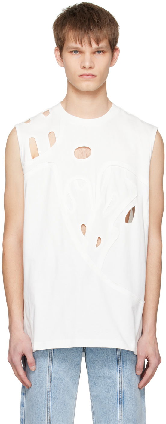 Linne Feng Chen Wang Feng Chen Wang Cutout Tank Top Vit | FUS15VS01