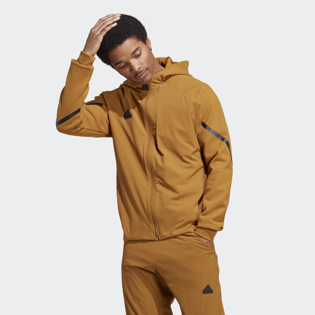 Sweatshirt adidas Performance Designed 4 Gameday Premium Full-Zip Track Top Brun | IC8043, 1