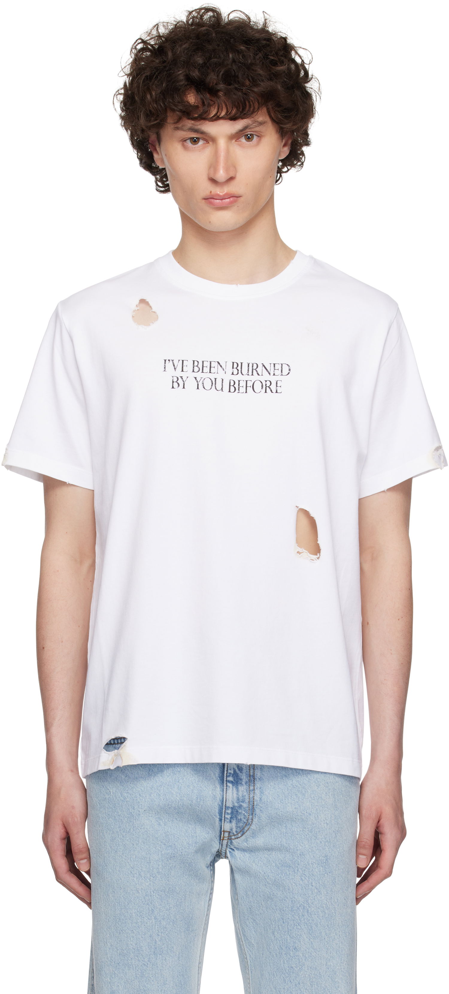 T-shirt Coperni Coperni Disney 'Burned By You Before' Boxy T-Shirt Vit | DJS144F5028AMEN, 0