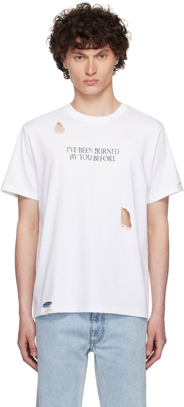 T-shirt Coperni Coperni Disney 'Burned By You Before' Boxy T-Shirt Vit | DJS144F5028AMEN, 0
