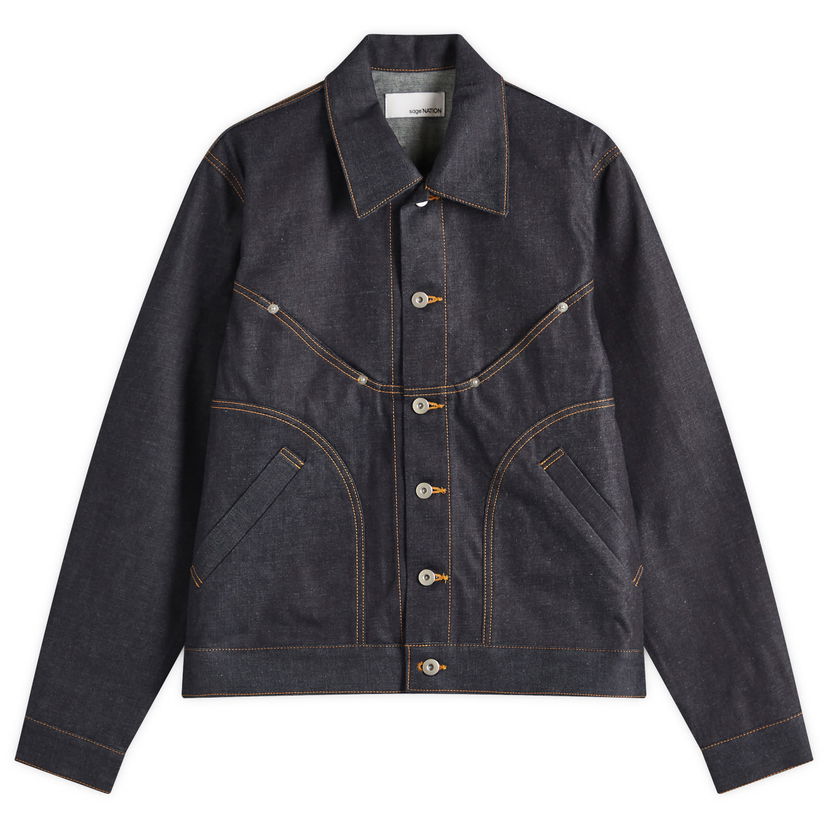 Jacka sage NATION Sage Nation Jiji Denim Jacket Blå | S084-RWD