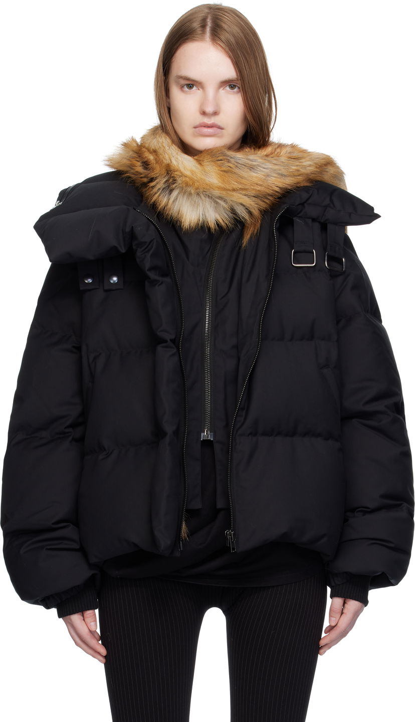Pufferjacka Ottolinger Ottolinger Deconstructed Double Zip Down Puffer Jacket Svart | 109-702609-01