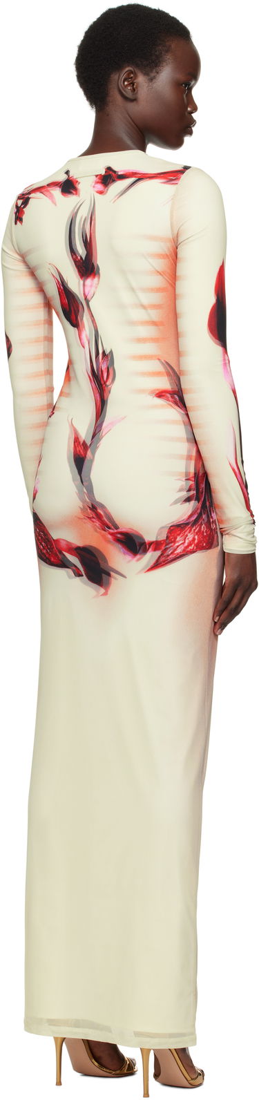 Klä Jean Paul Gaultier Jean Paul Gaultier 'The Flower Body Morphing Marinière' Maxi Dress Beige | 25/33-F-RO371-T581-422030, 2