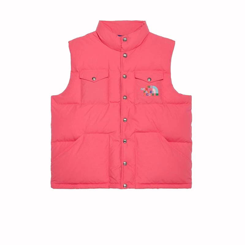Väst Gucci The North Face x Down Vest Pink Rosa | 670654 XAAEU 5626