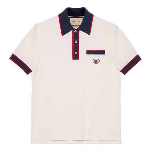 Polotröja Gucci Gucci Interlocking G Polo Shirt Vit | 653380-XJDF8-9222, 0