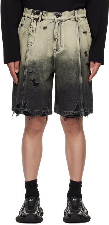 Shorts Feng Chen Wang Feng Chen Wang Gradient Denim Shorts Svart | FUS19ST05, 0