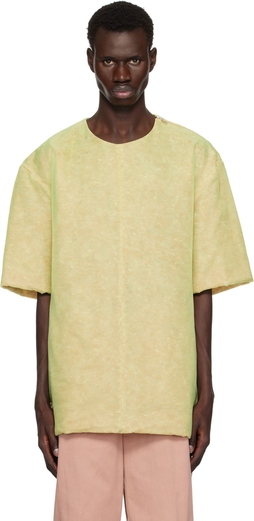 T-shirt Dries Van Noten Dries Van Noten Organza T-Shirt Grön | 251-020737-1501
