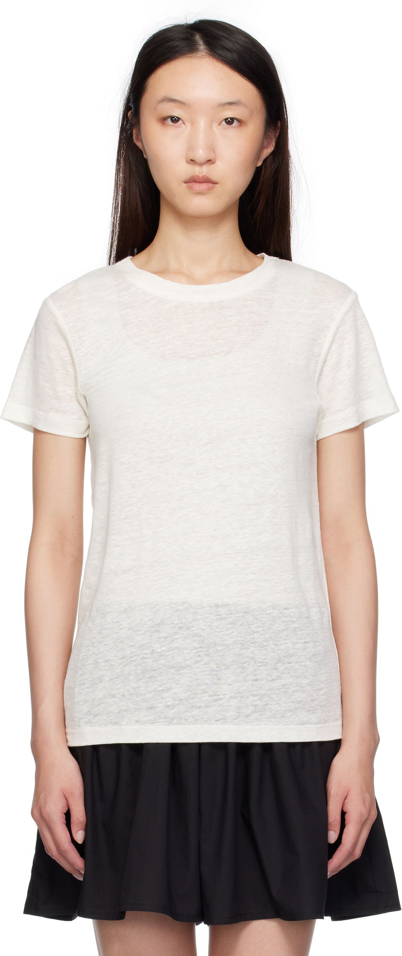 T-shirt Baserange Baserange Sevinc T-Shirt Vit | TOST-JL-SU25