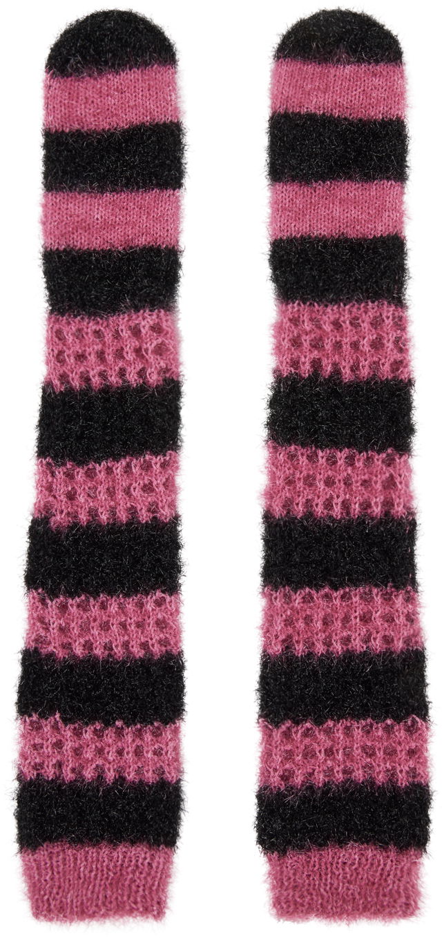 Strumpor Chopova Lowena Chopova Lowena Striped Knit Arm Warmers Flerfärgad | 6254