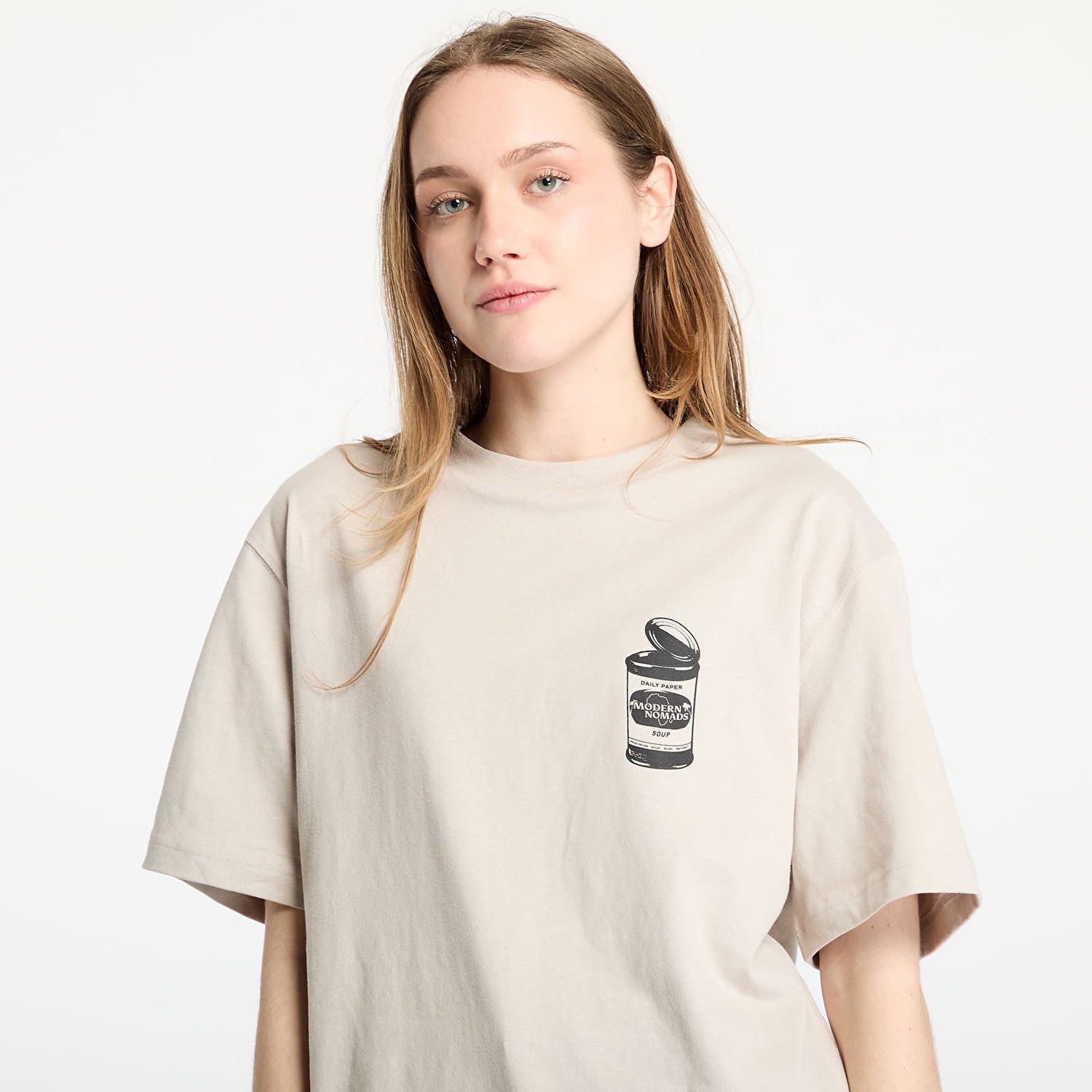 T-shirt DAILY PAPER Daily Paper Soup T-Shirt Beige | 2511057, 1