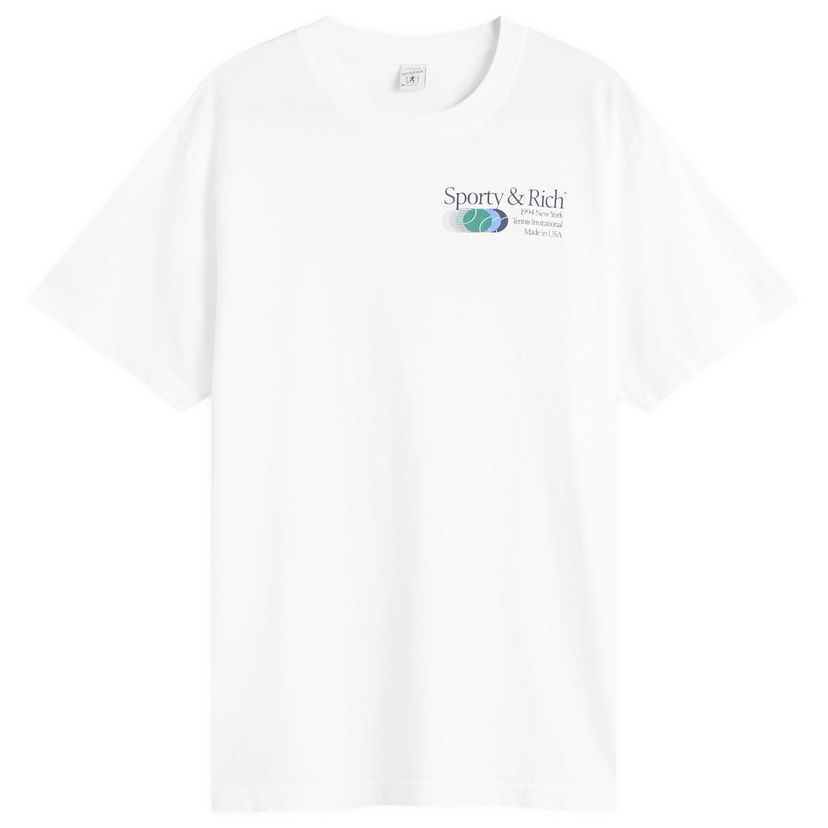 T-shirt Sporty & Rich Sporty & Rich Invitational T-Shirt, Size Large Vit | TO043621168WH01
