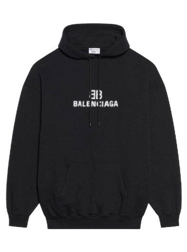 Sweatshirt Balenciaga BB Pixel Medium Fit Hoodie Svart | 578135TKVI81070