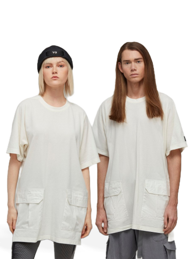 T-shirt Y-3 Crepe Jersey Pocket Tee Vit | HZ8863