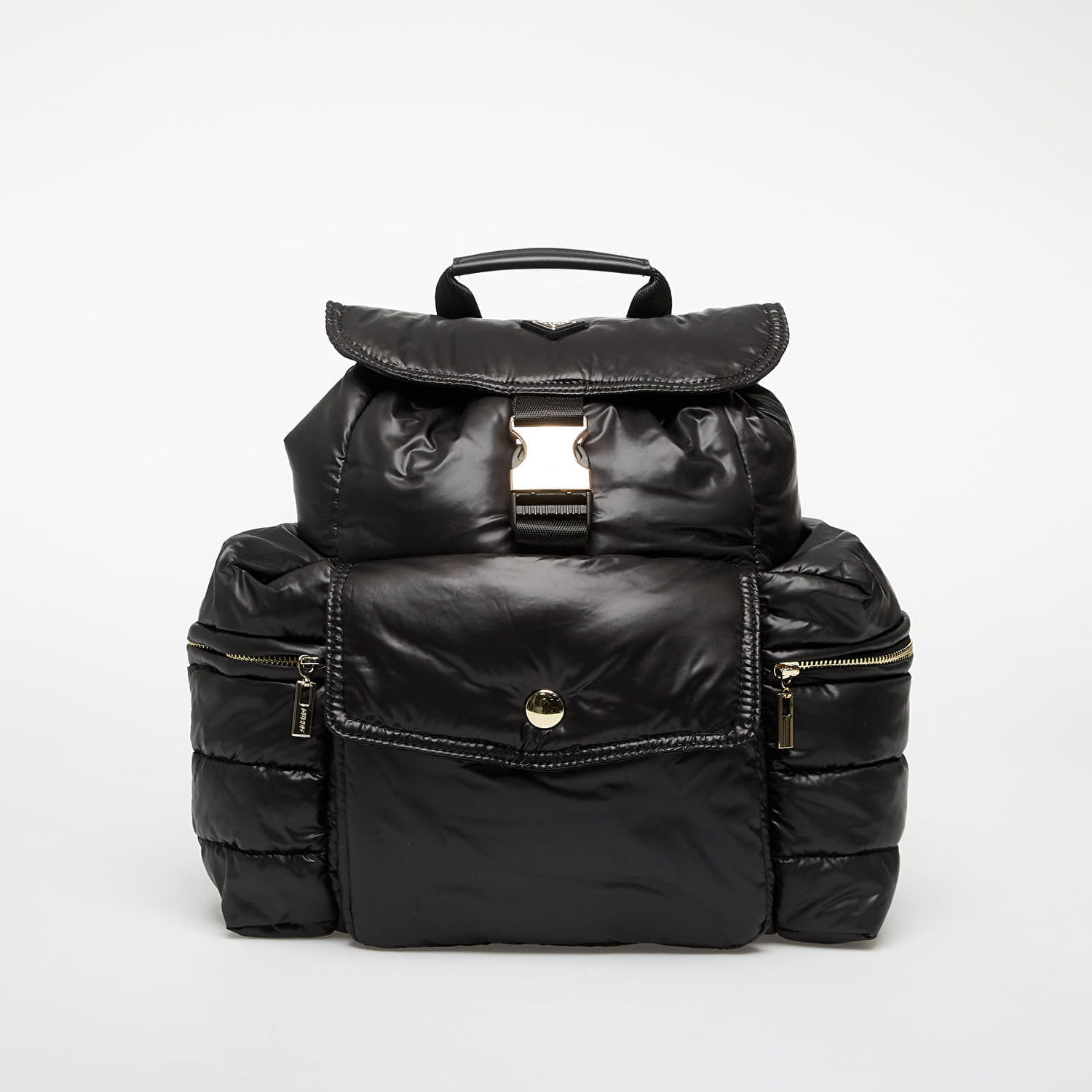 Ryggsäck GUESS Nylon Padded Flap Backpack with Gold Hardware Svart | V5BZ13WF820-JBLK, 0