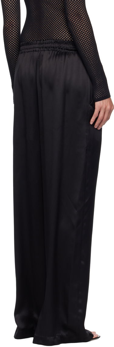Byxor WARDROBE.NYC WARDROBE.NYC Satin Pajama Trousers Svart | W2242F25SE, 2