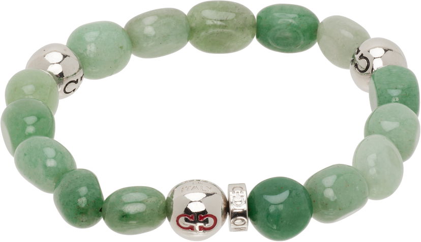 Armband FERRAGAMO Salvatore Ferragamo Baroque Green Aventurine Bead Bracelet Grön | 785669