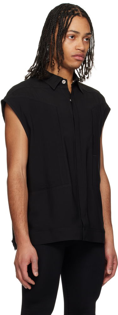 Skjorta Rick Owens Rick Owens Sleeveless Jumbo Shirt Svart | RU01E5776 Y, 1