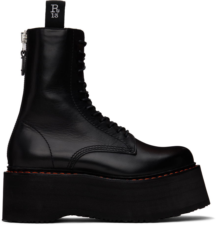 Kläder R13 R13 Double Stack Platform Boots Svart | R13WS026-S001A, 0