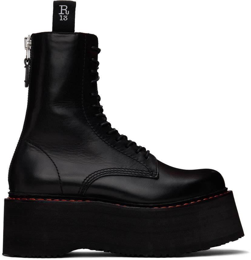 Kläder R13 R13 Double Stack Platform Boots Svart | R13WS026-S001A