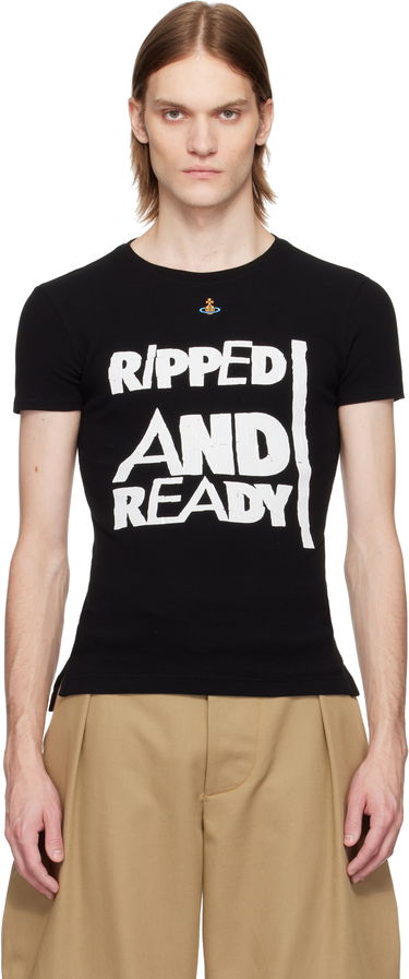 T-shirt Vivienne Westwood Vivienne Westwood 'Ripped & Ready' T-Shirt Svart | 3G01003I-J009C-, 0