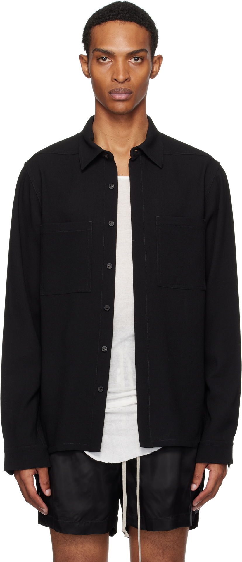 Skjorta Rick Owens Rick Owens Concordians Work Shirt Svart | RU02E1292 WA
