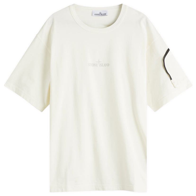 T-shirt Stone Island Zip Pocket Logo T-Shirt, Size Large Vit | K1S152100004-V0093
