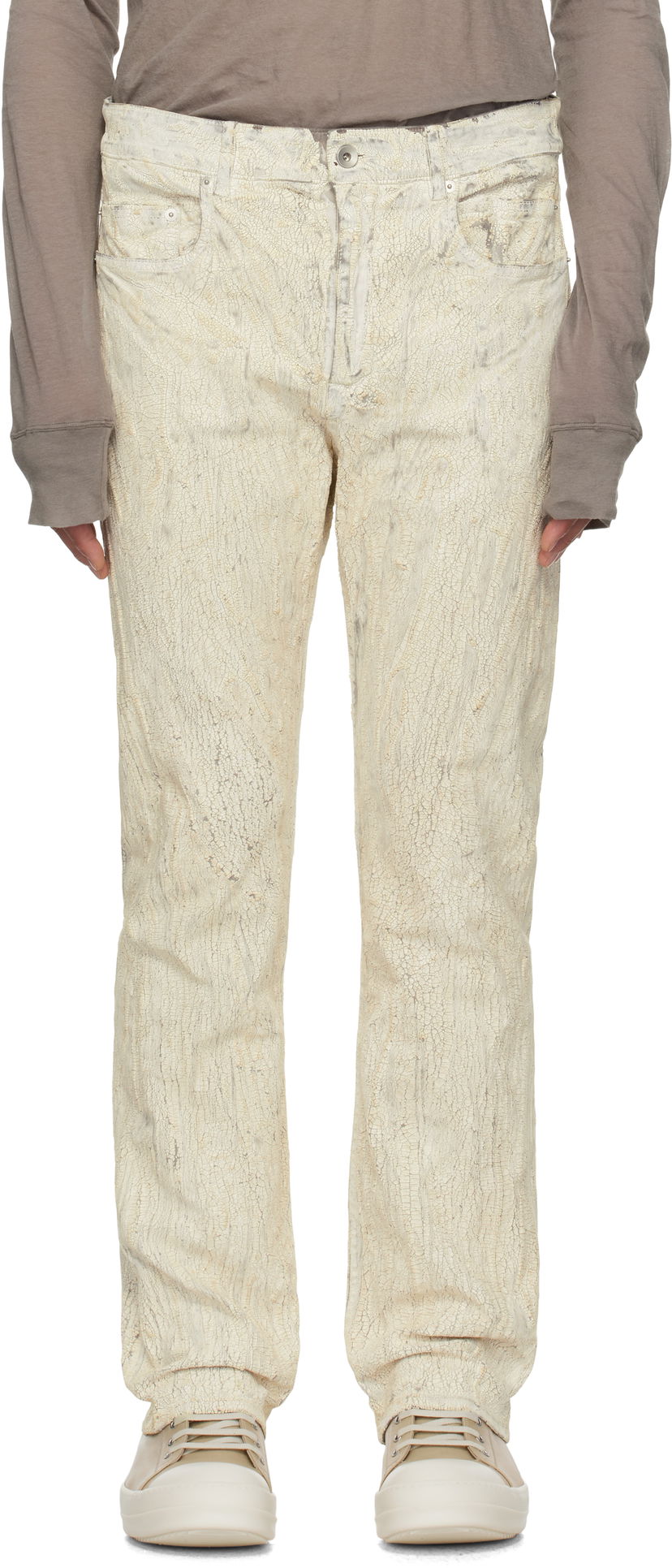 Jeans Rick Owens Rick Owens Hollywood Headon Utility Jeans Vit | RR01E5308 SMMC