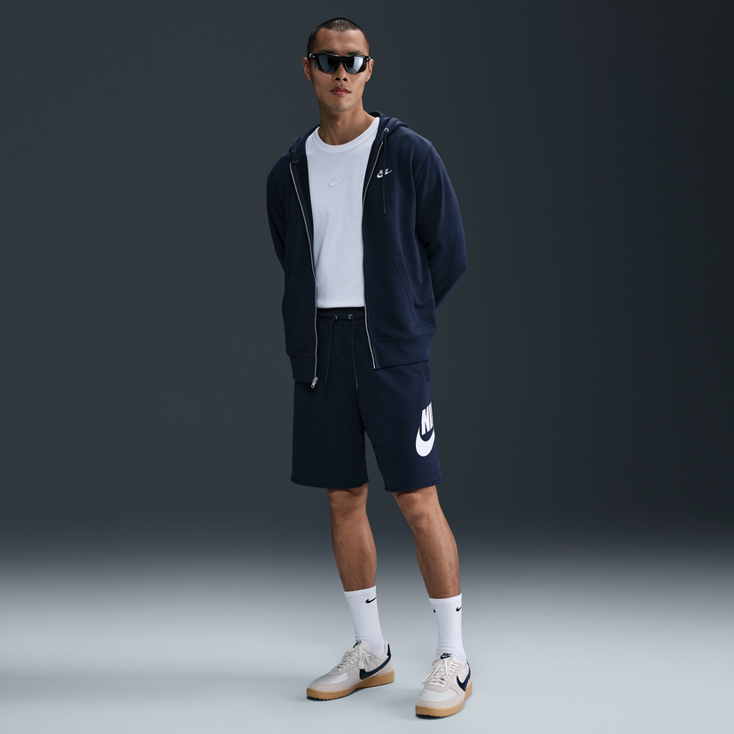 Sweatshirt Nike Club Alumni French Terry Shorts Mörkblå | FQ4950-451