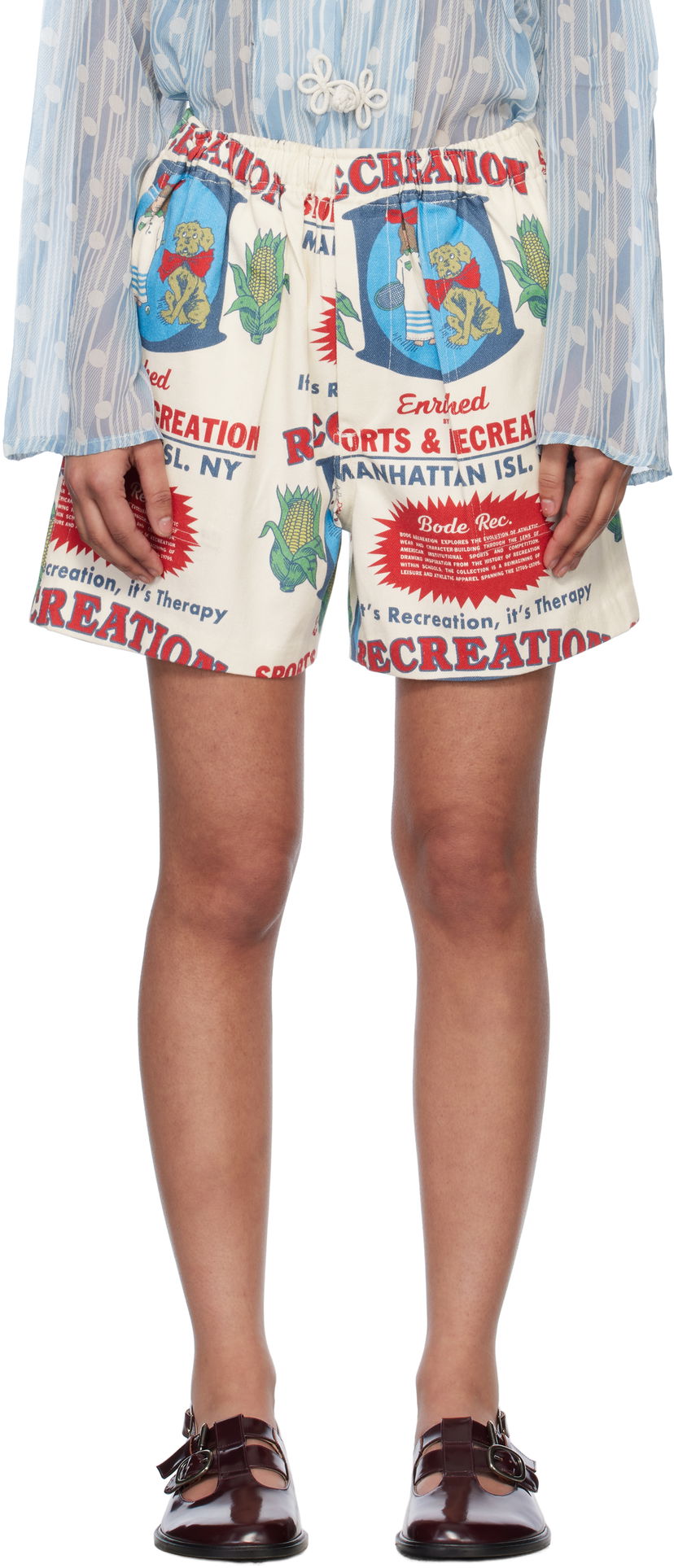 Shorts Bode Bode Enrichment Print Shorts Vit | MRS25BT045