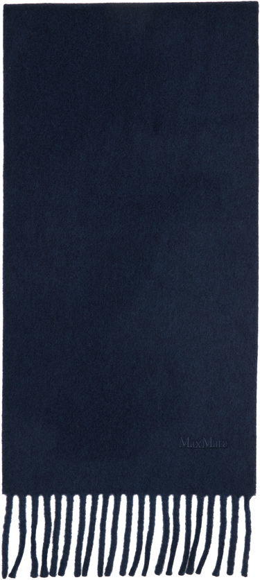 Halsduk Max Mara Scilli Fringed Scarf Mörkblå | 2524546052600, 0
