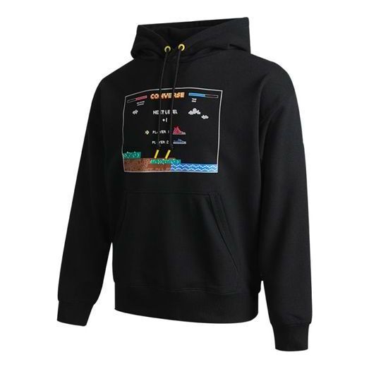 Sweatshirt Converse Video Game Graphic Hoodie Svart | 10022413-A01