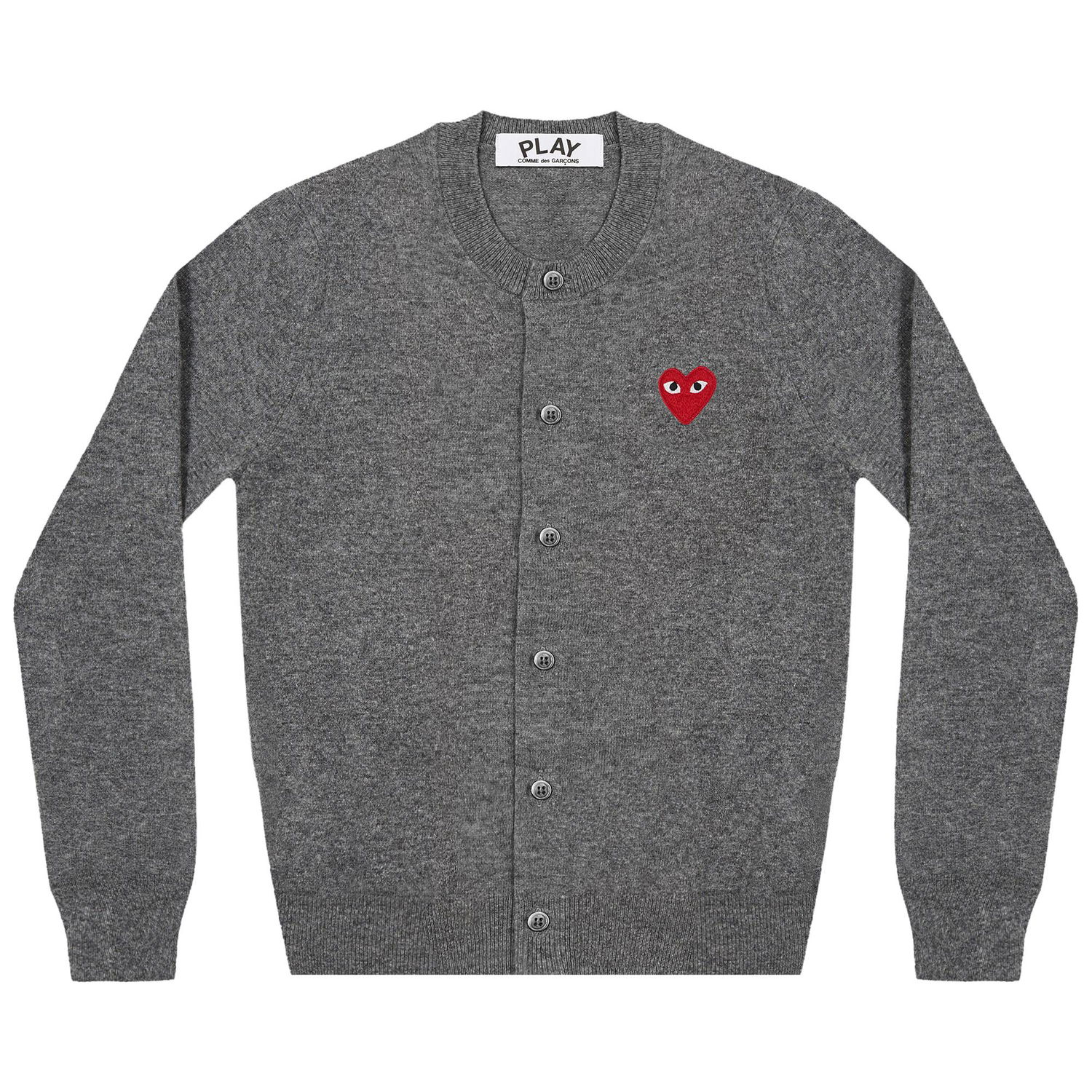 Sweater Comme des Garçons PLAY Heart Cardigan Grå | AZ N007 051 3, 1